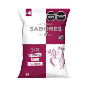 Chips de Remolacha, Batatas y Sal Marina Nuestros Sabores