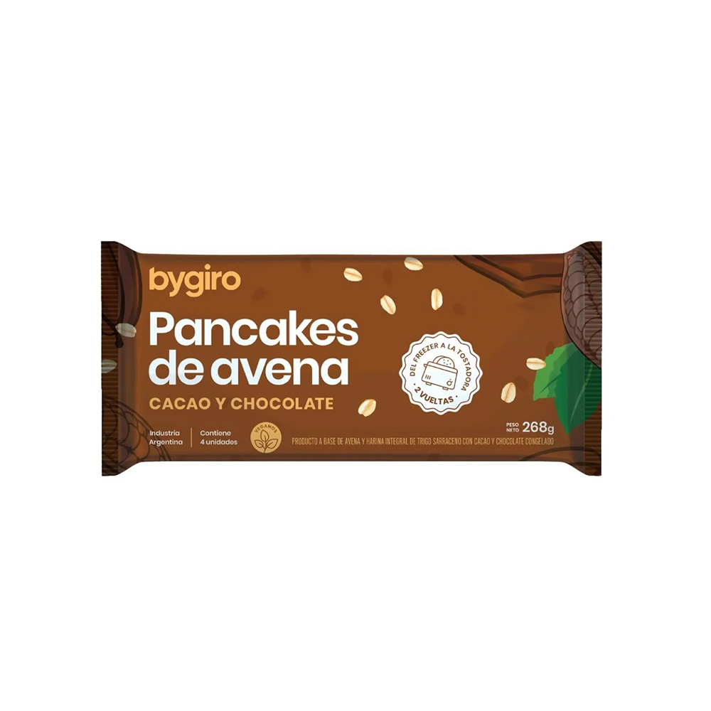 Pancakes Avena, Cacao y Chocolate bygiro